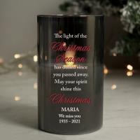 Personalised Christmas Season Memorial Smoked LED Candle Extra Image 2 Preview